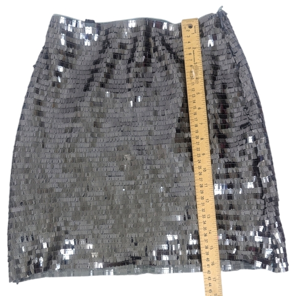 Revolve Superdown Lila Fringe Sequin Set Mini Skirt Crop Top Womens Small Silver - Picture 8 of 14